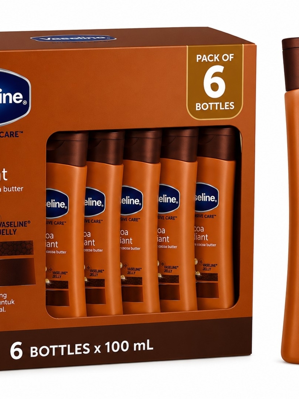 Vaseline Cocoa Radiant Cocoa Butter Body Lotion 6-Pack NWT